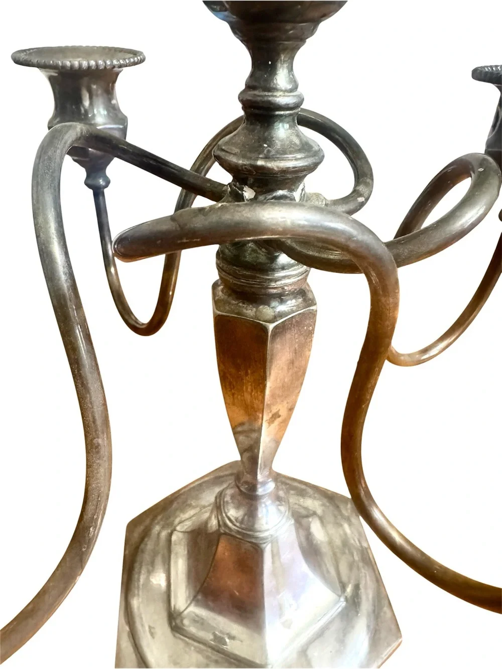Vintage American Silver Co. 5-Arm Silverplate Art Nouveau Era Candelabra #951